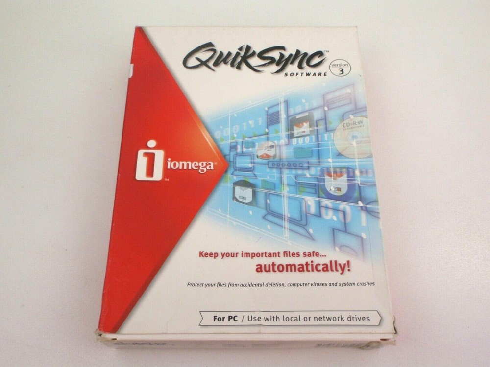 PC BACKUP SOFTWARE IOMEGA QUIK SYNC VERSION 3 AUTOMATIC SCHEDULING RECOVERY