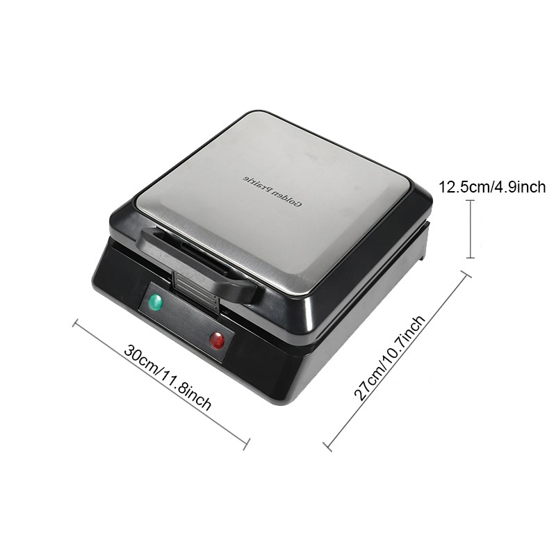 Waffle Maker, Stainless Steel, 4 Slices, 1300 Watts Square