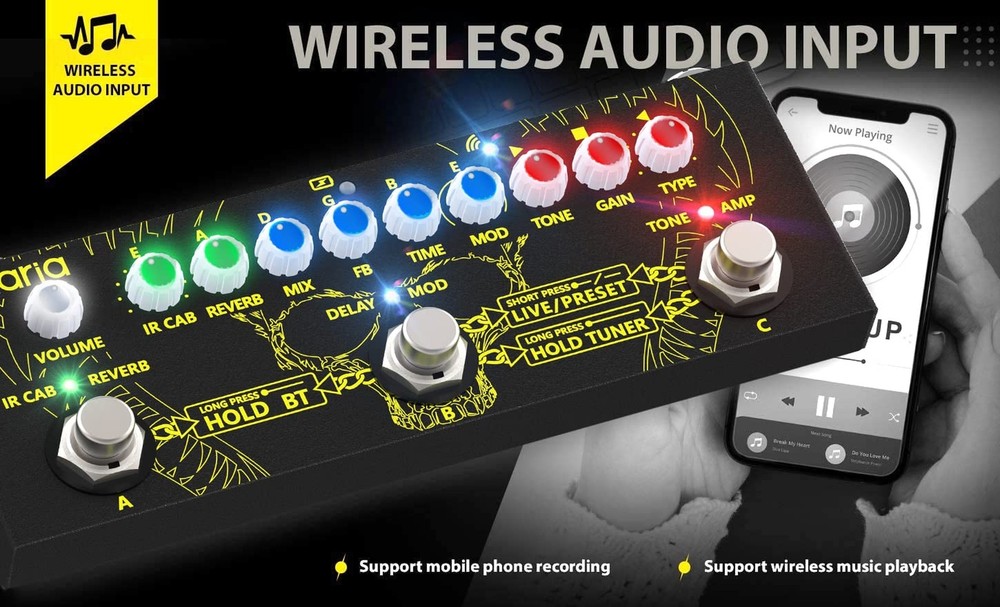 Getaria IR Cab Electric Multi Effects Processor Delay Reverb Guitar Overdrive...