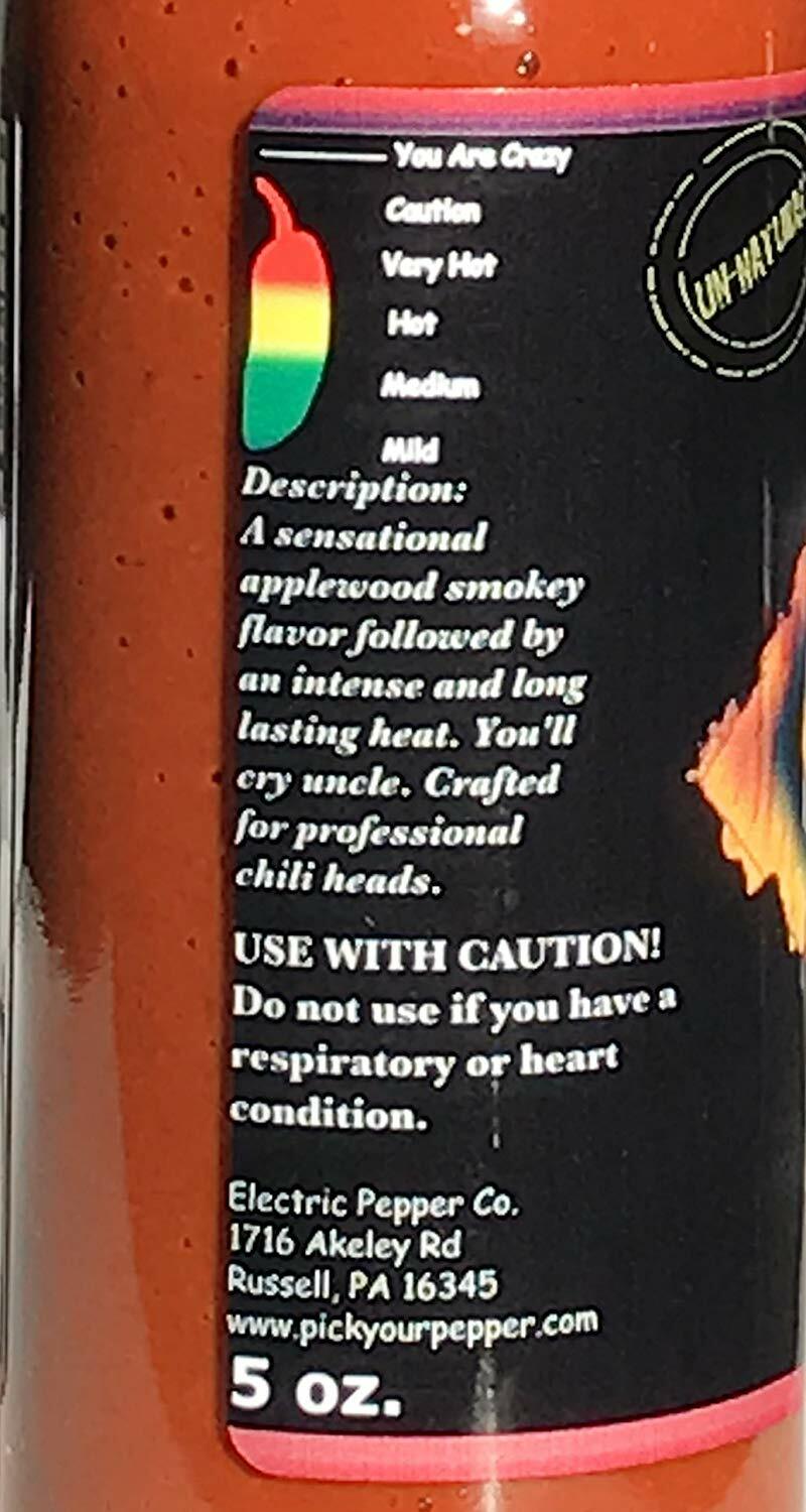 Ghost Pepper Hot Sauce Wicked Tickle XXX World's Hottest Chipotle Sauce Hottest