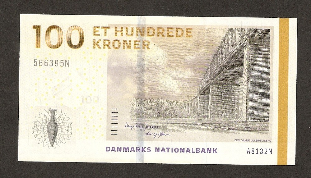 Denmark 100 Kroner Uncirculated !!!*