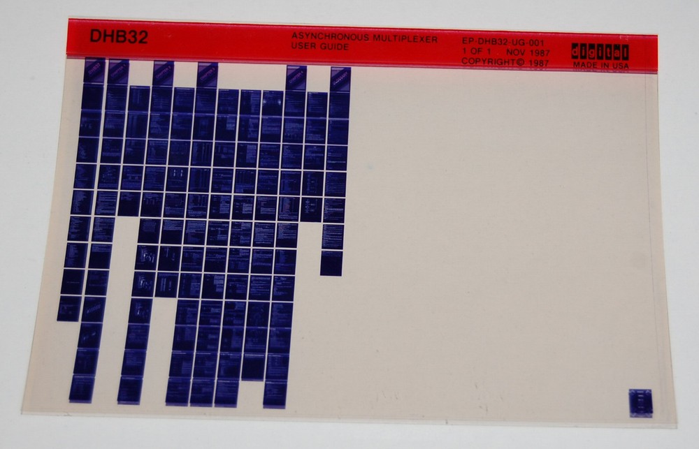 DEC DHB32 Asynchronous Multiplexer User Guide, Microfiche