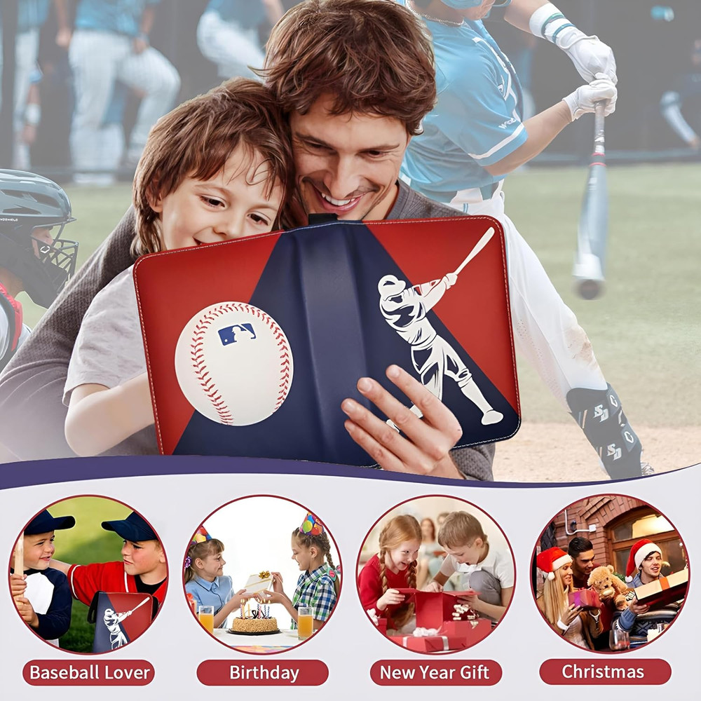 Baseball Card Binder 900 Pockets with 50 Protective Sleeves, Large Baseball Bind