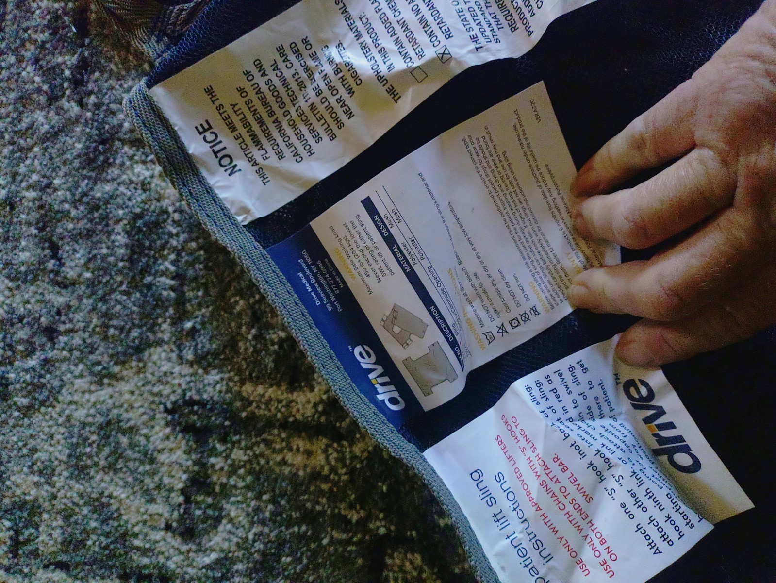 Drive - 13025 Patient Lift Sling, Polyester Mesh (NEW)