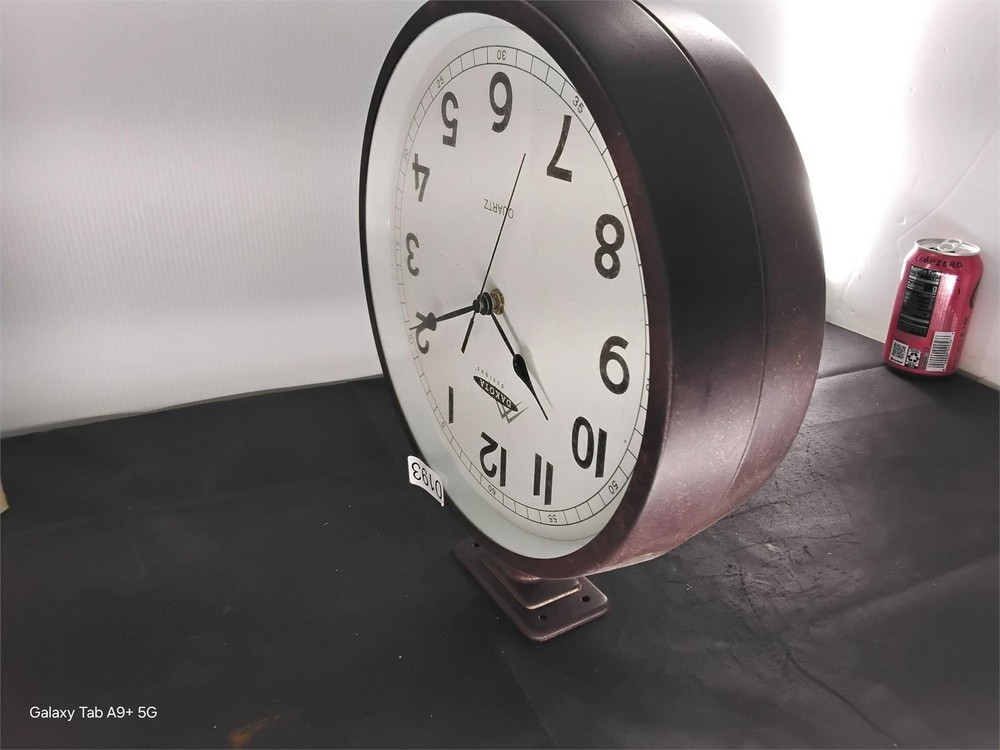 Dakota Designs Dual Sided Double Two Face Ceiling Mount Clock wall
