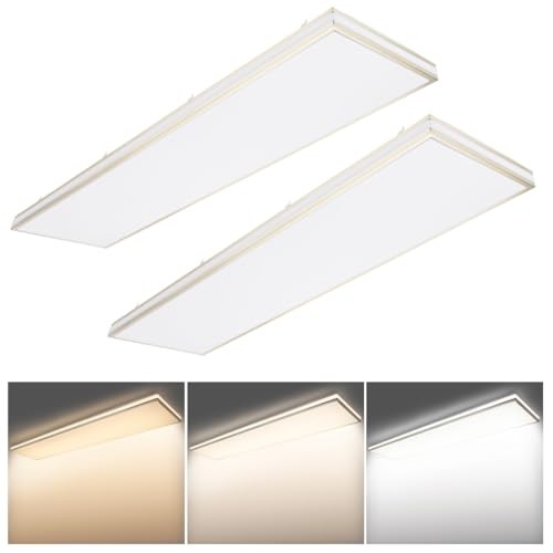 4FT Rectangle LED Flush Mount Ceiling Light for Kitchen/Laundry, 48W 2
