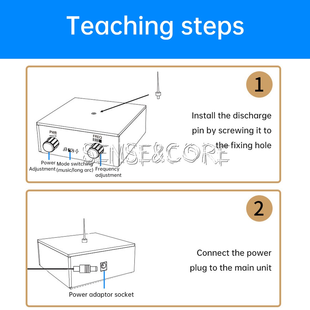 Bluetooth Music Tesla Coil Plasma Loudspeaker Touchable Artificial Lightning DIY