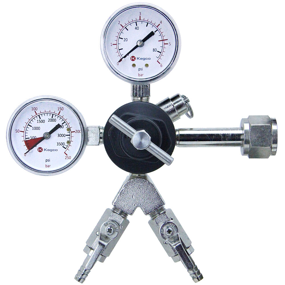 Kegco Deluxe Homebrew 2 Tap Kegerator Conversion Kit with 5 lb. Tank