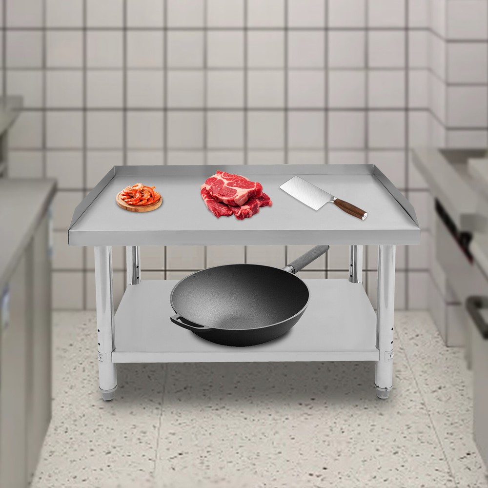 Commercial Work Table with Backsplash Sidesplash Prep Table for Kitchen Storage