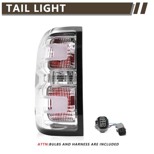 Tail Light Assembly Compatible with 2014-2018 Chevy Silverado 1500/2019