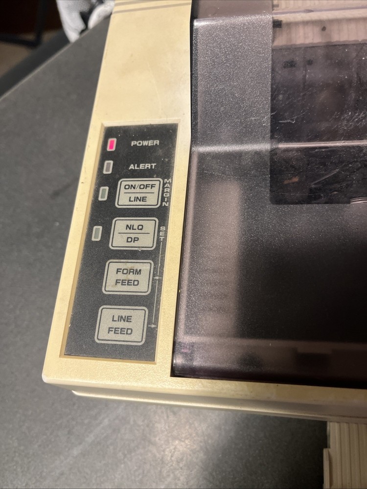 Vintage Tandy DMP 130A Matrix Computer Printer Model 26-1280A Powers On Alert