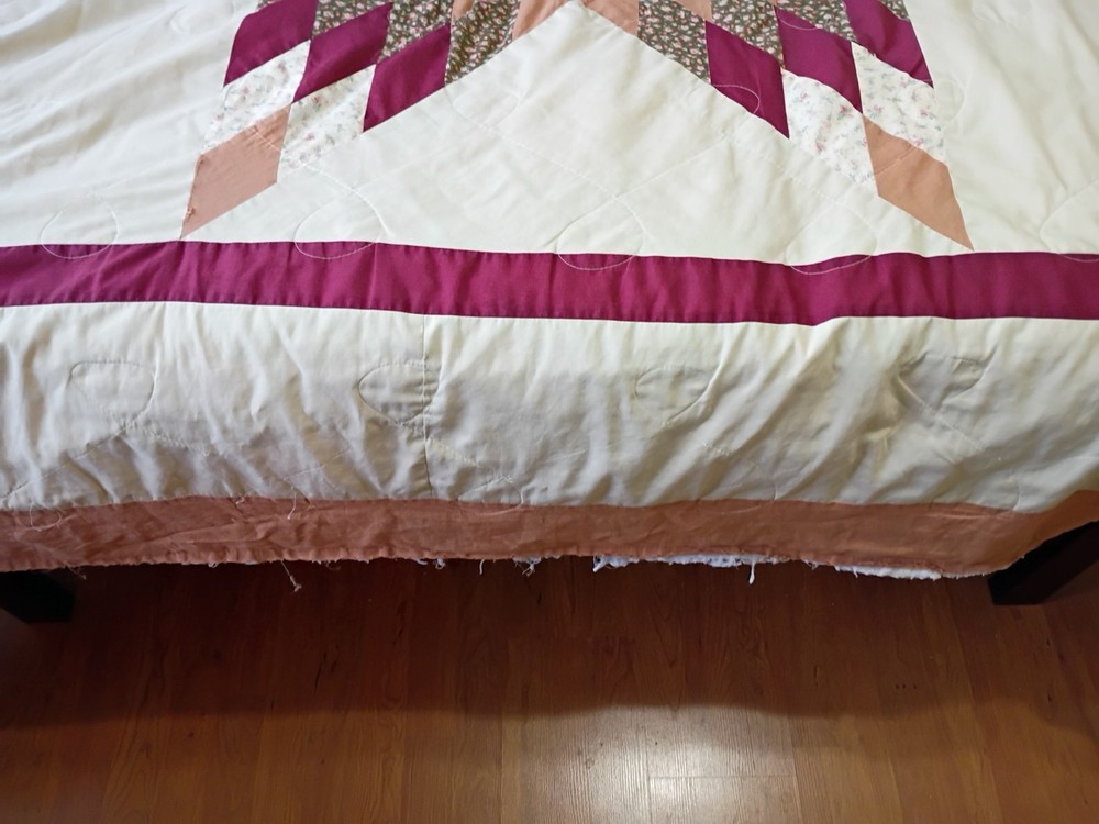 Vintage Patchwork Quilt Blanket Star Pattern