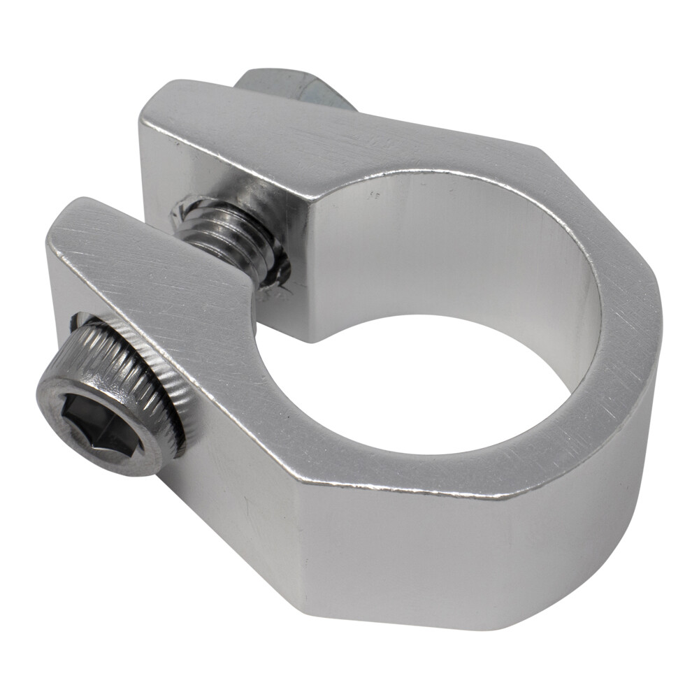 PRO+ ALLOY SEATPOST CLAMP OUTER DIAMETER 25.4MM SILVER