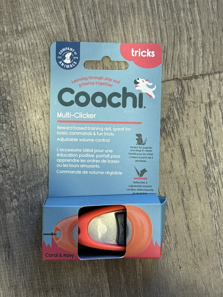 Coachi Multi-Clicker Coral, Navy Button