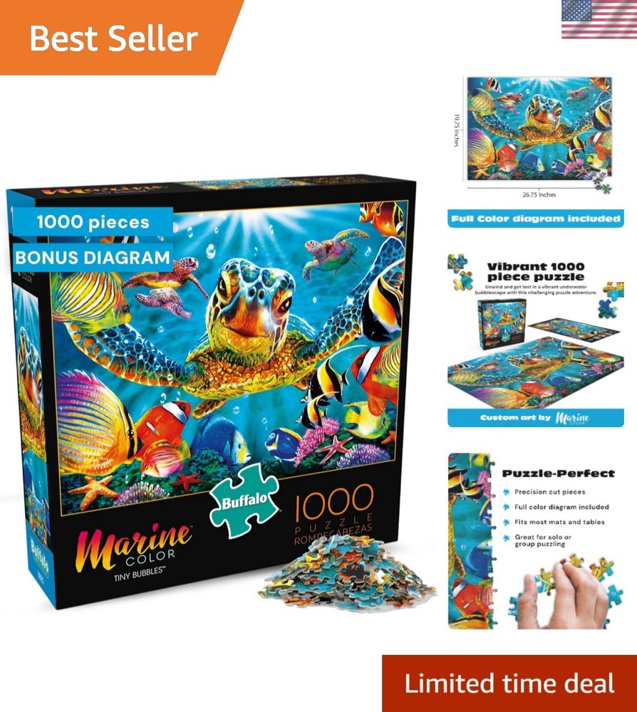 Immerse Yourself in Tiny Bubbles - 1000 Piece Underwater Puzzle Experience