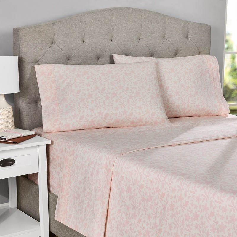300 Thread Count Percale Bed Sheet Set Soft Breathable Moisture Wicking 4 Pieces
