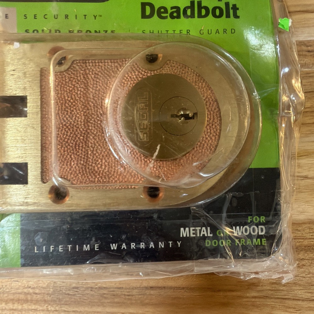 Segal Model 687/688 Solid Bronze Double Cylinder Deadbolt – Maximum Security NEW