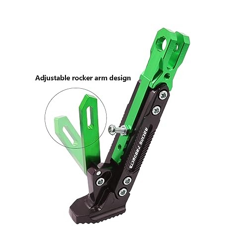 Universal Motorcycle Kickstand Adjustable Foot Side Support Parking Green