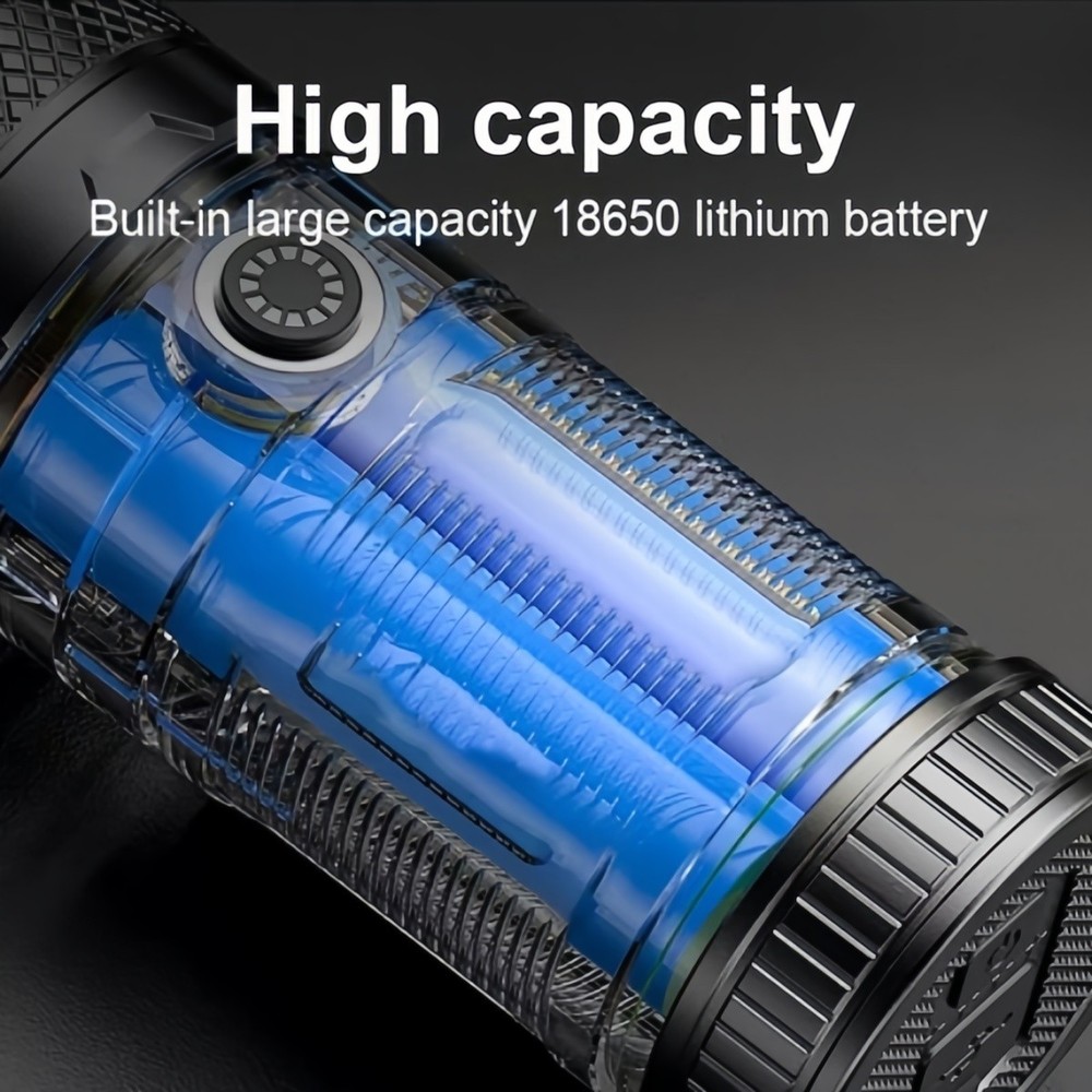 99000000 Lumen Super Bright LED Flashlight Rechargeable Tactical LED Work Light