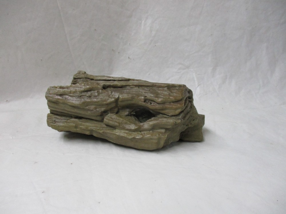 Solid Concrete Realistic Brown Log Shaped Figurine