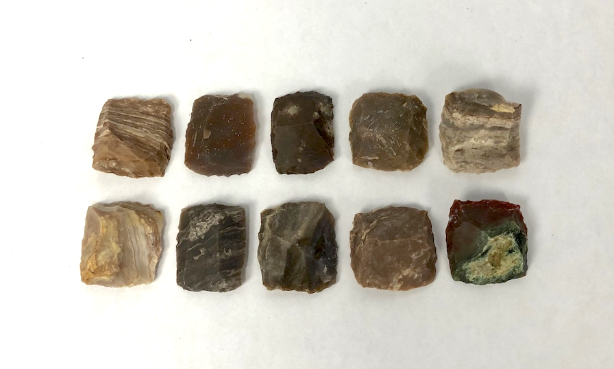 1 Inch Flints - 18th Century Style Gun Flints or Flintlocks - 10 pieces