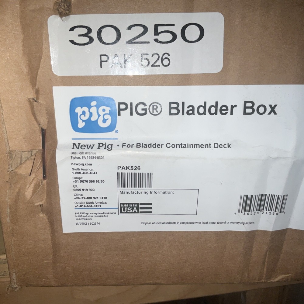 PIG CORP. BLADDER BOX. PAK526. New Open Box