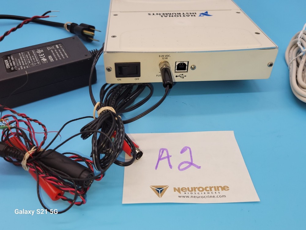 National Instruments NI DAQPad-6016+ ADAPTER-USB CABLE + RED/ BLACK CABLES