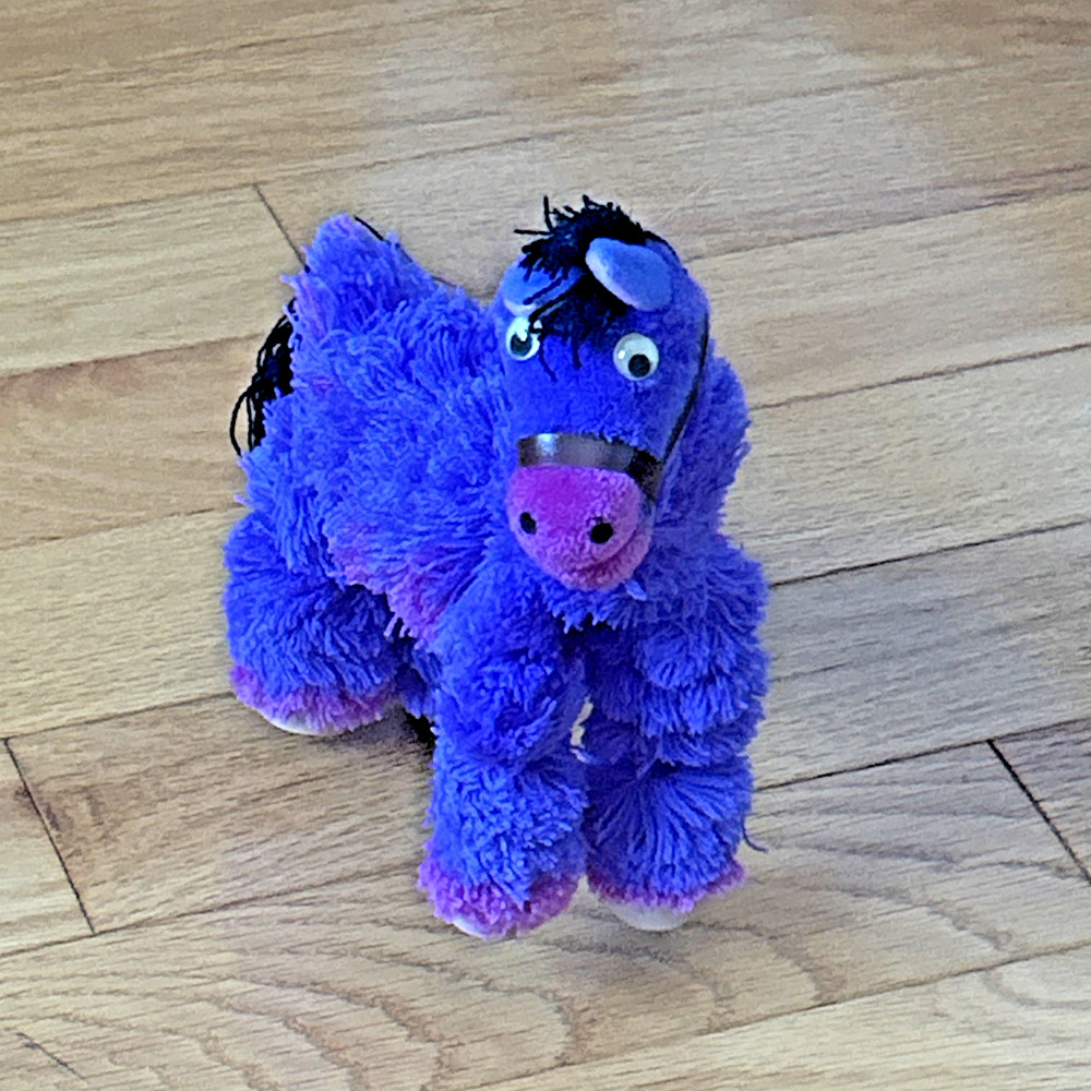 Handmade Plush/Yarn Horse String Marionette Puppet