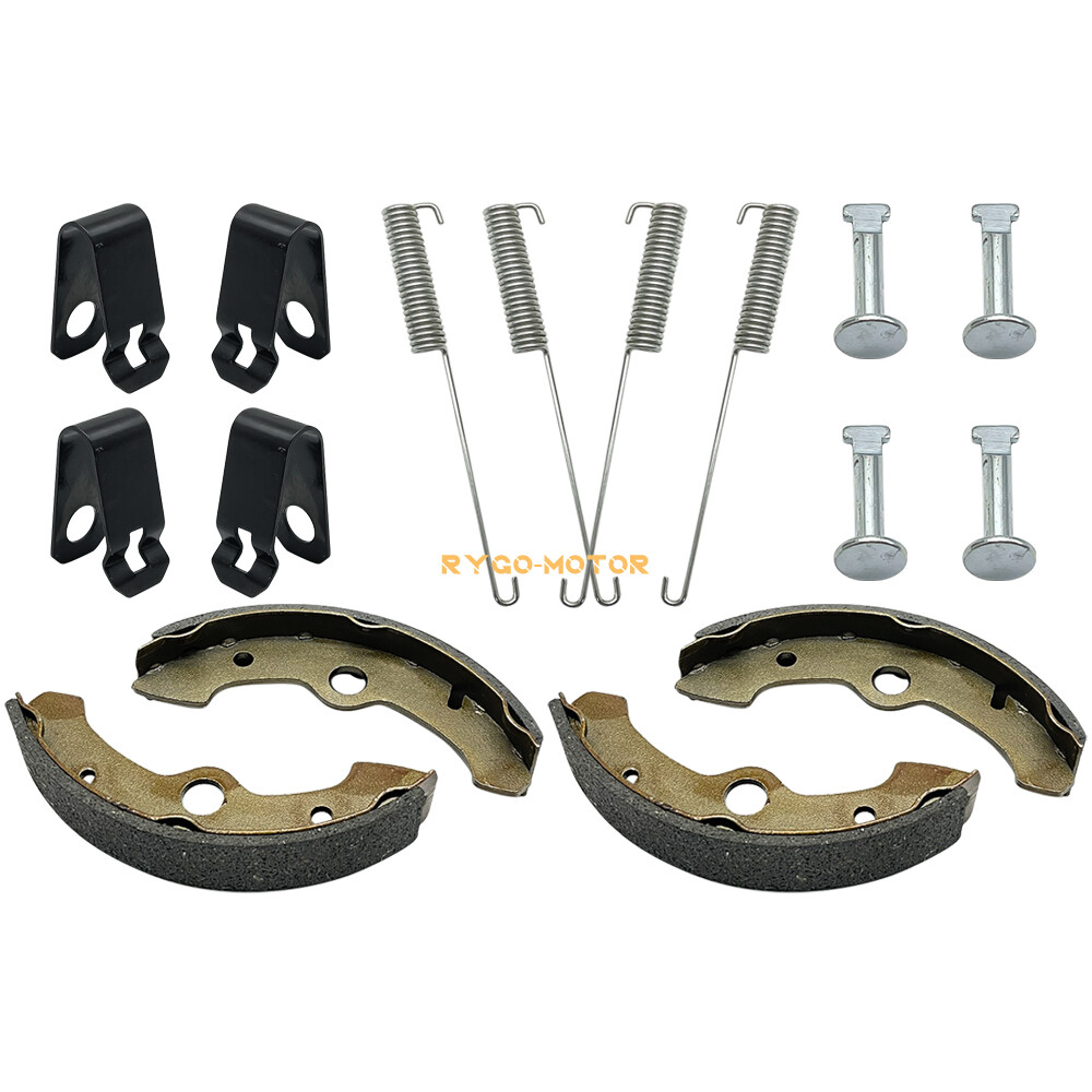 Front Brake Shoes & Springs Pins for Yamaha Kodiak 400 YFM400FW 4x4 1993-1998