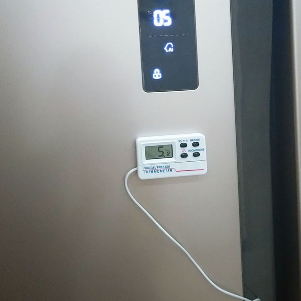 Temperature Sensor Alarm for Fridges Digital Display Waterproof Material