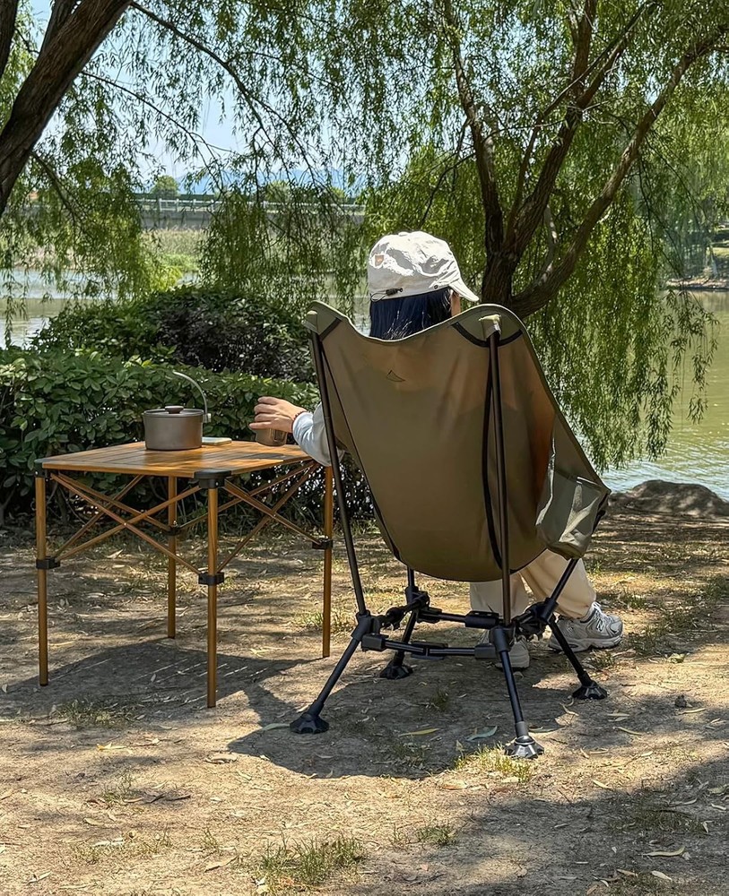 Two-Heights Light Compact Comfortable Camping Folding Beach Chair W/