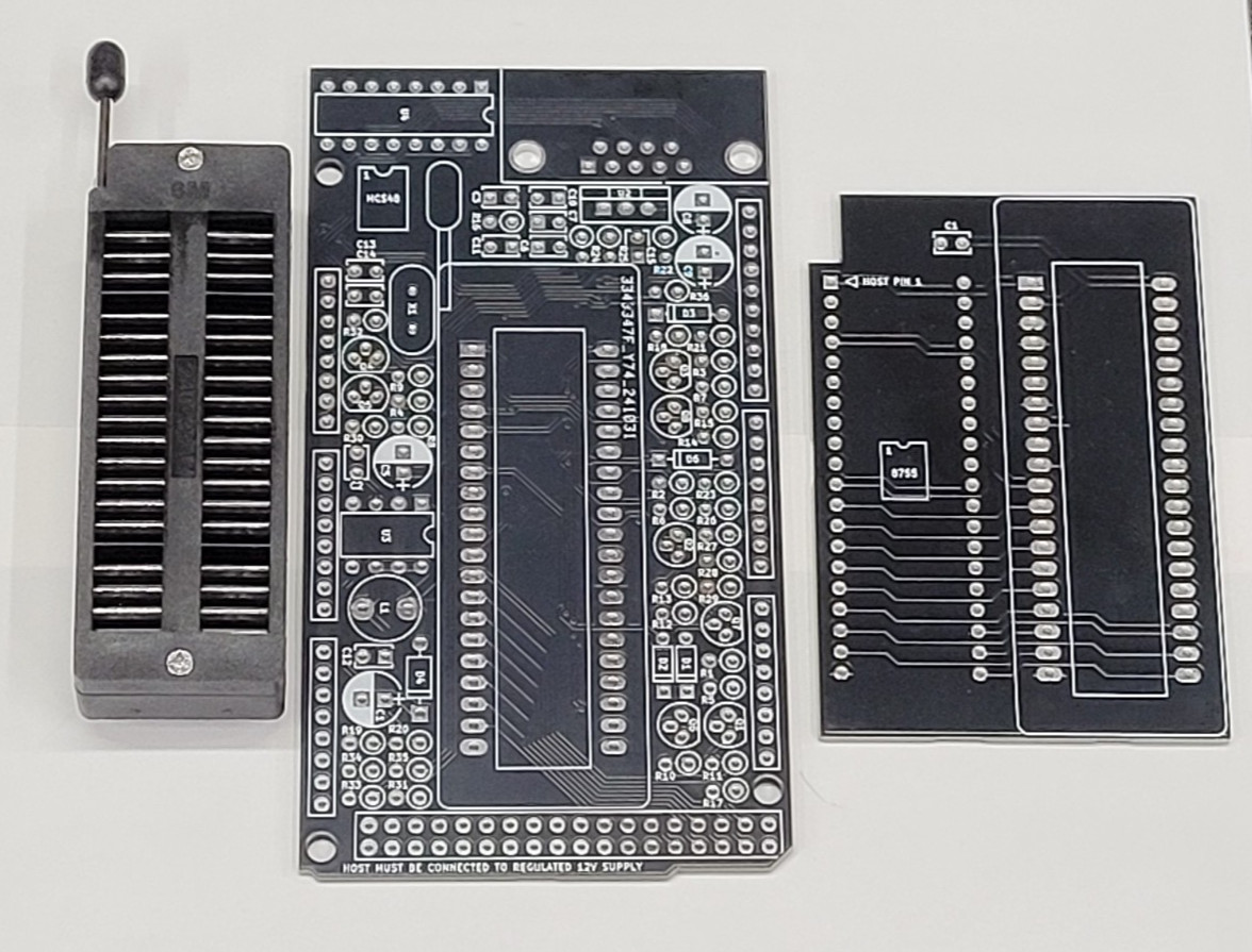 MCS-48 (8748/8749/8741/8742/8048/8049/8050/8755) Programmer PCB's & 1 ZIF Socket