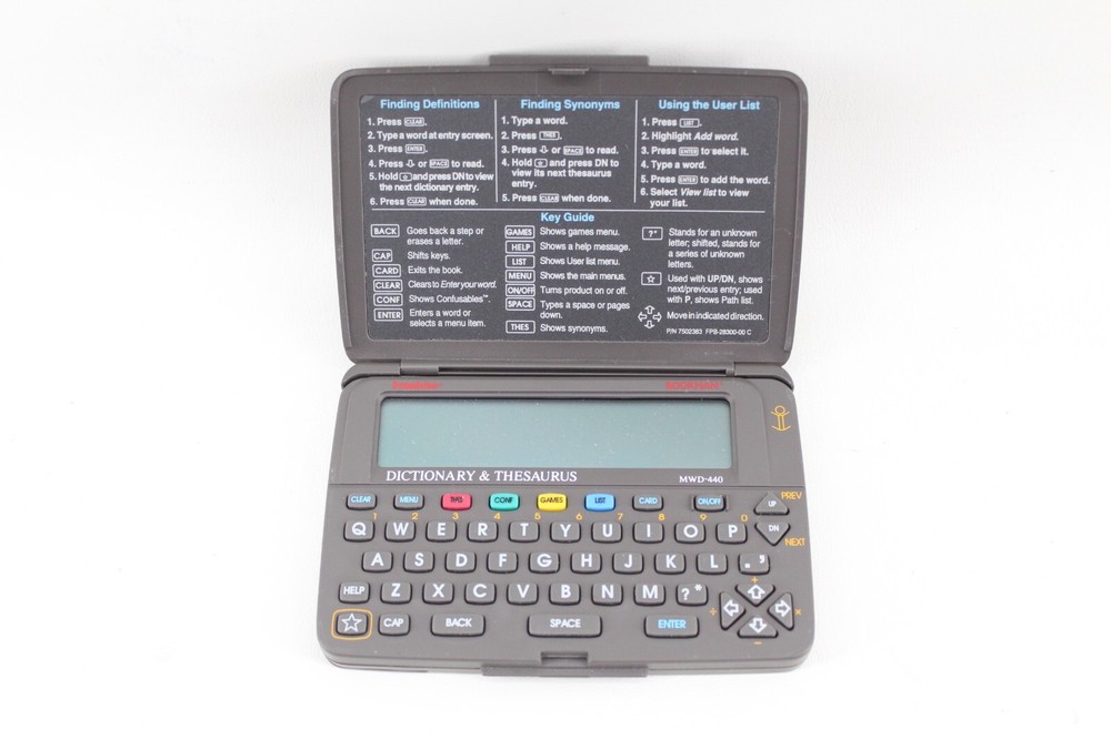 Franklin Bookman Dictionary & Thesaurus MWD-440 Tested Working