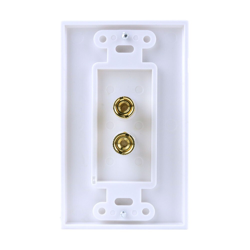 Construct Pro Decora Wall Plate Strap Insert (2 Binding Posts, White)