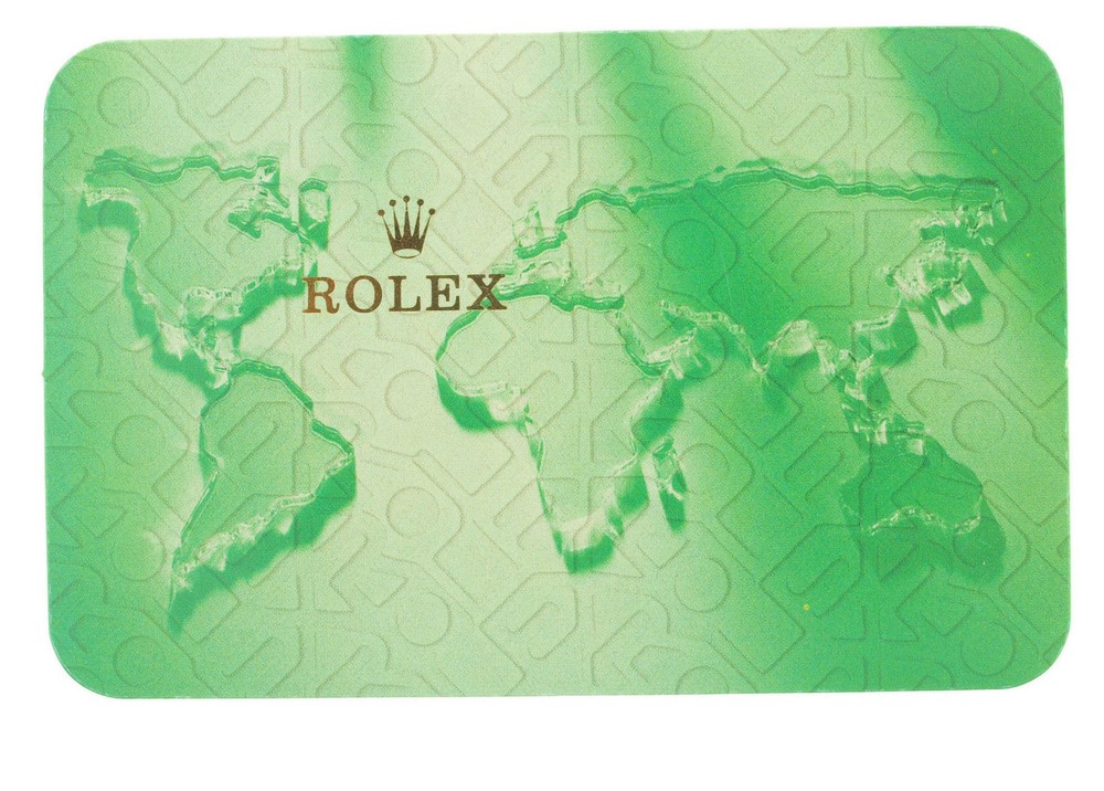 Rolex original 2001-2002 calendar card