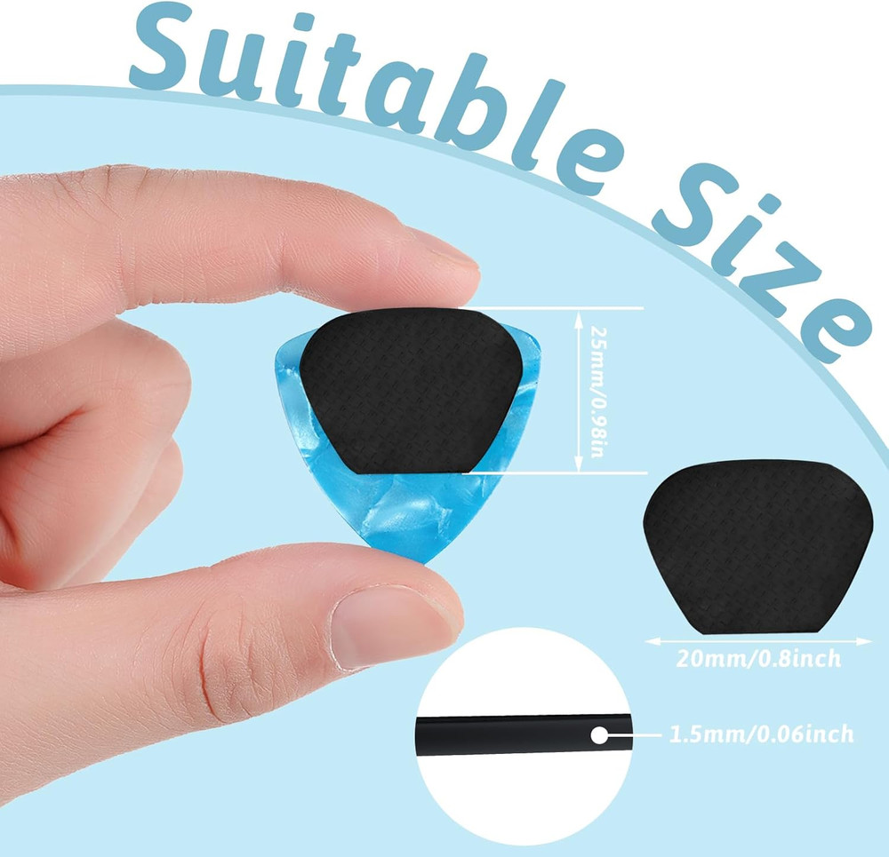 50 Pack Grip Guitar Picks Stop Dropping Your Picks While Playing Non Sticky Rubb
