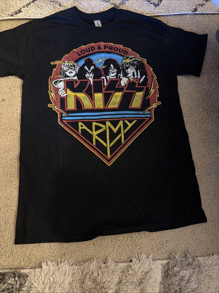 KISS Army T-Shirt "Loud and Proud" Fan Club Size M Rare New Never Worn Authentic