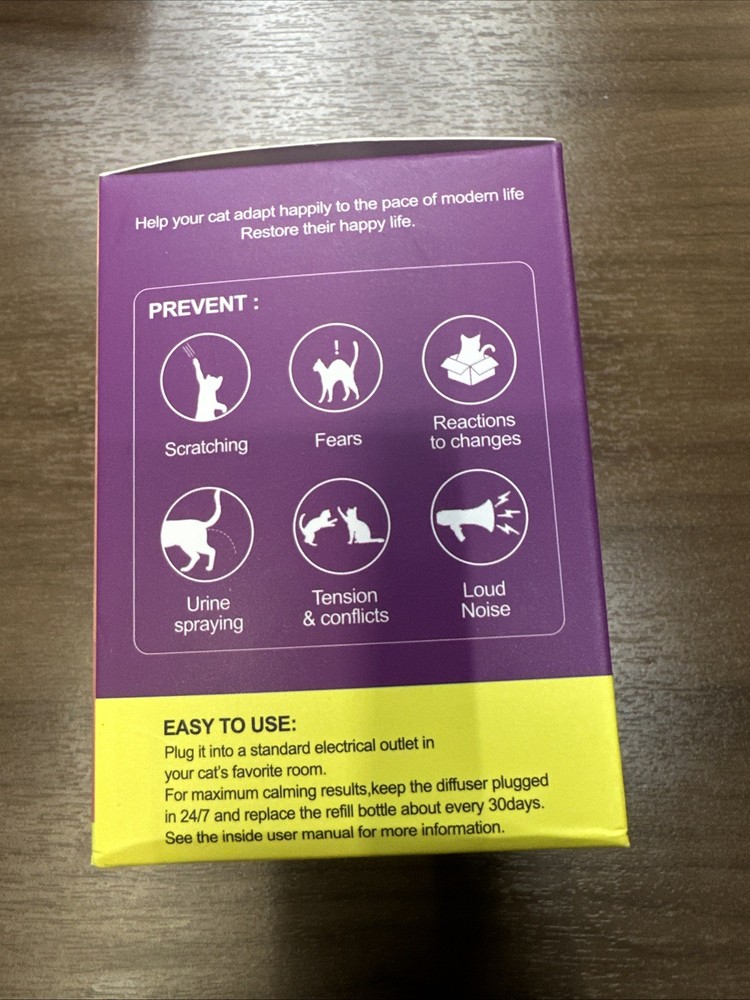 Cat Calming Pheromone Diffuser Kit – 60 Day Supply – 2 Diffusers + 2 Refills