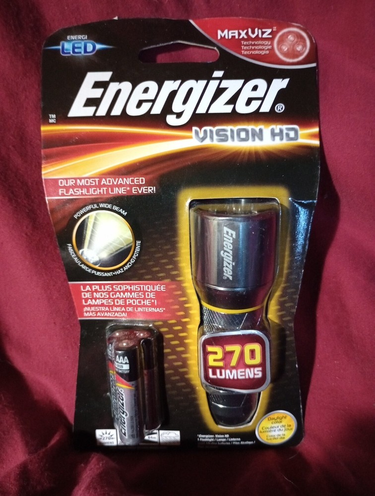 Energizer Vision HD Flashlight 250 Lumens EPMHH32E 3AAA