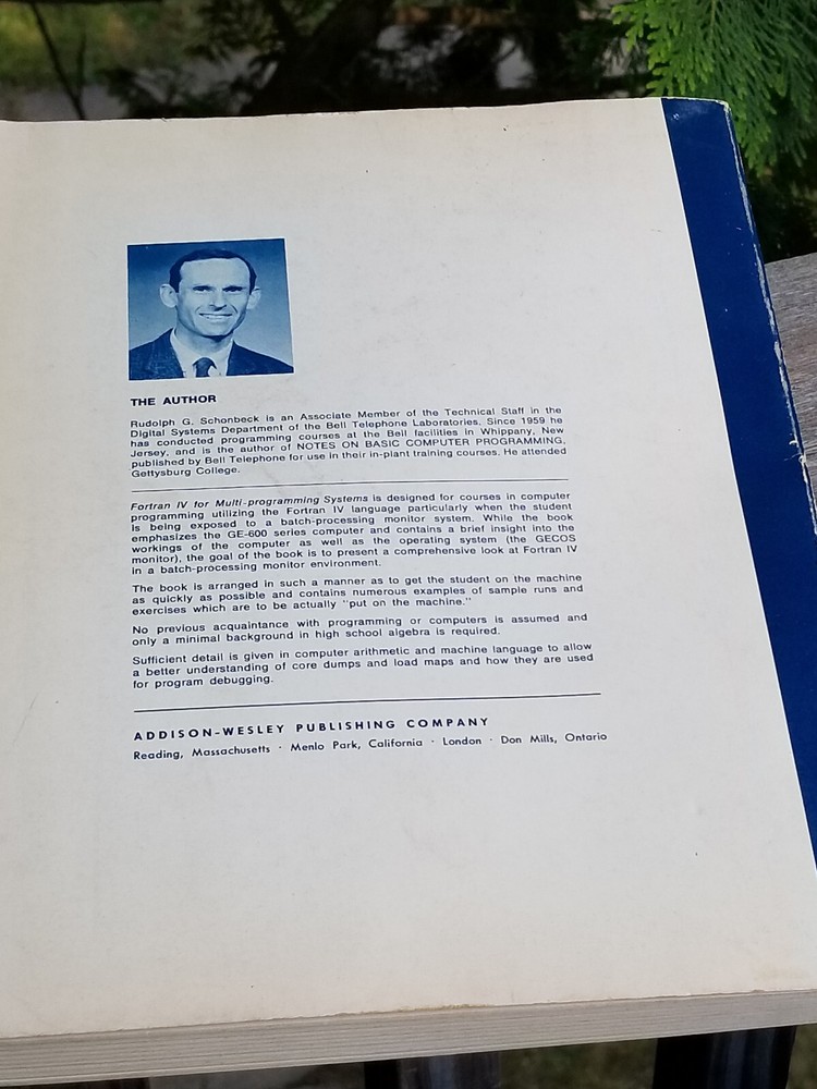 VINTAGE ELECTRONICS BOOK 1966 FORTRAN IV MULTI PROGRAM SYSTEMS GE-600 COMPUTER