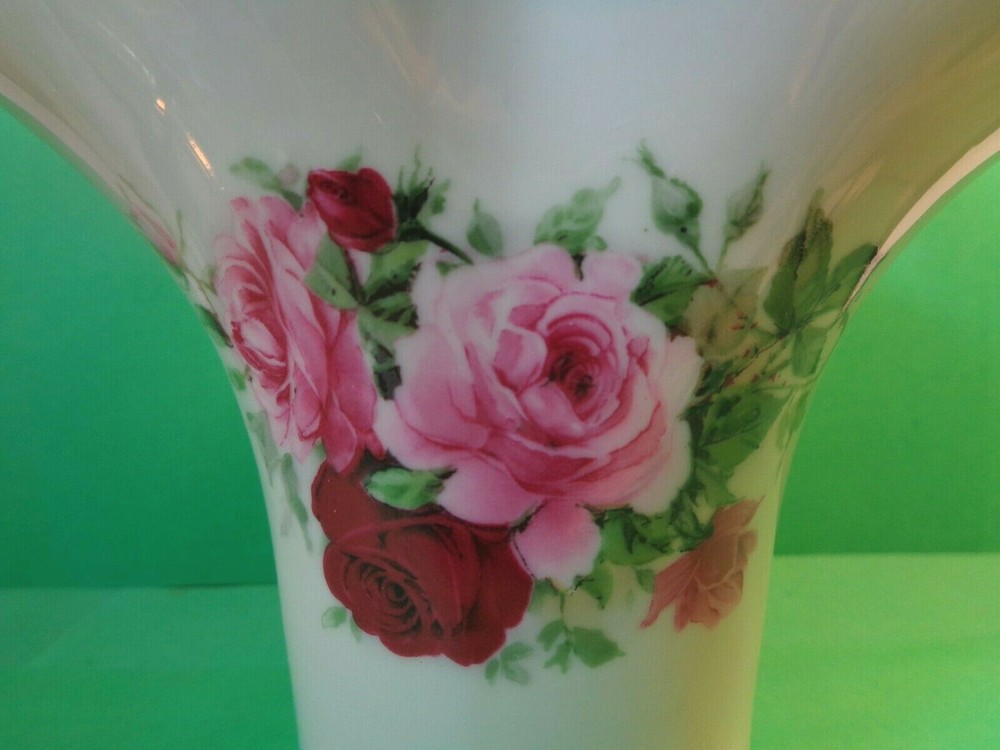 Formalities Floral Pattern Vase w/Handle, Baum Bros.(Used/EUC)