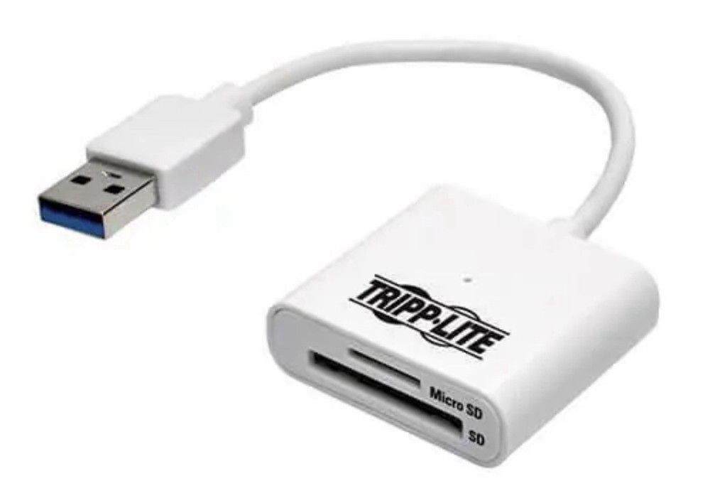 Tripp Lite USB 3.0 SD/Micro SD Card Reader with 6" Cable