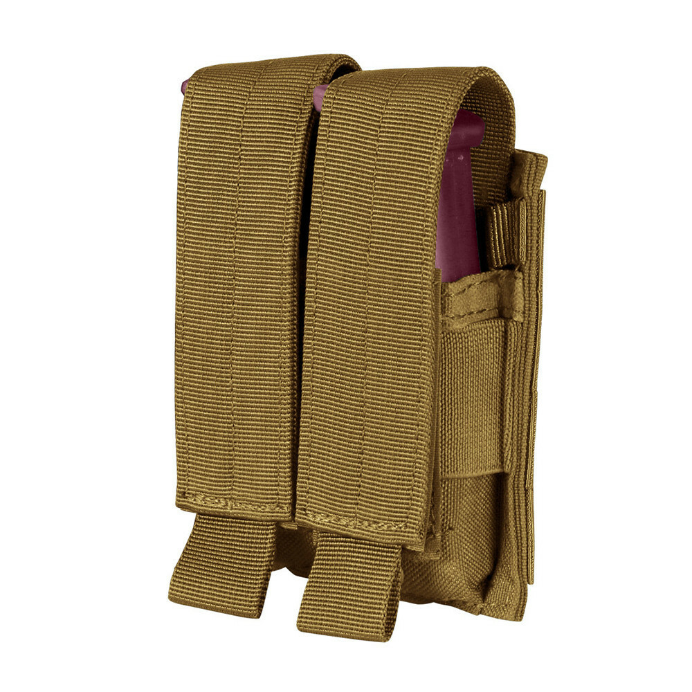 Hook and Loop Tactical Double Stack Multi-Purpose Modular Mag Pouch - COYOTE