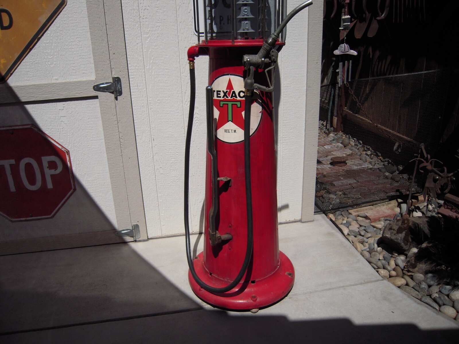 GAS PUMP HOSE 8 FOOT X 3/4" BRASS ENDS DISPLAY HOSE FOR PUMP RESTORATION ONLY