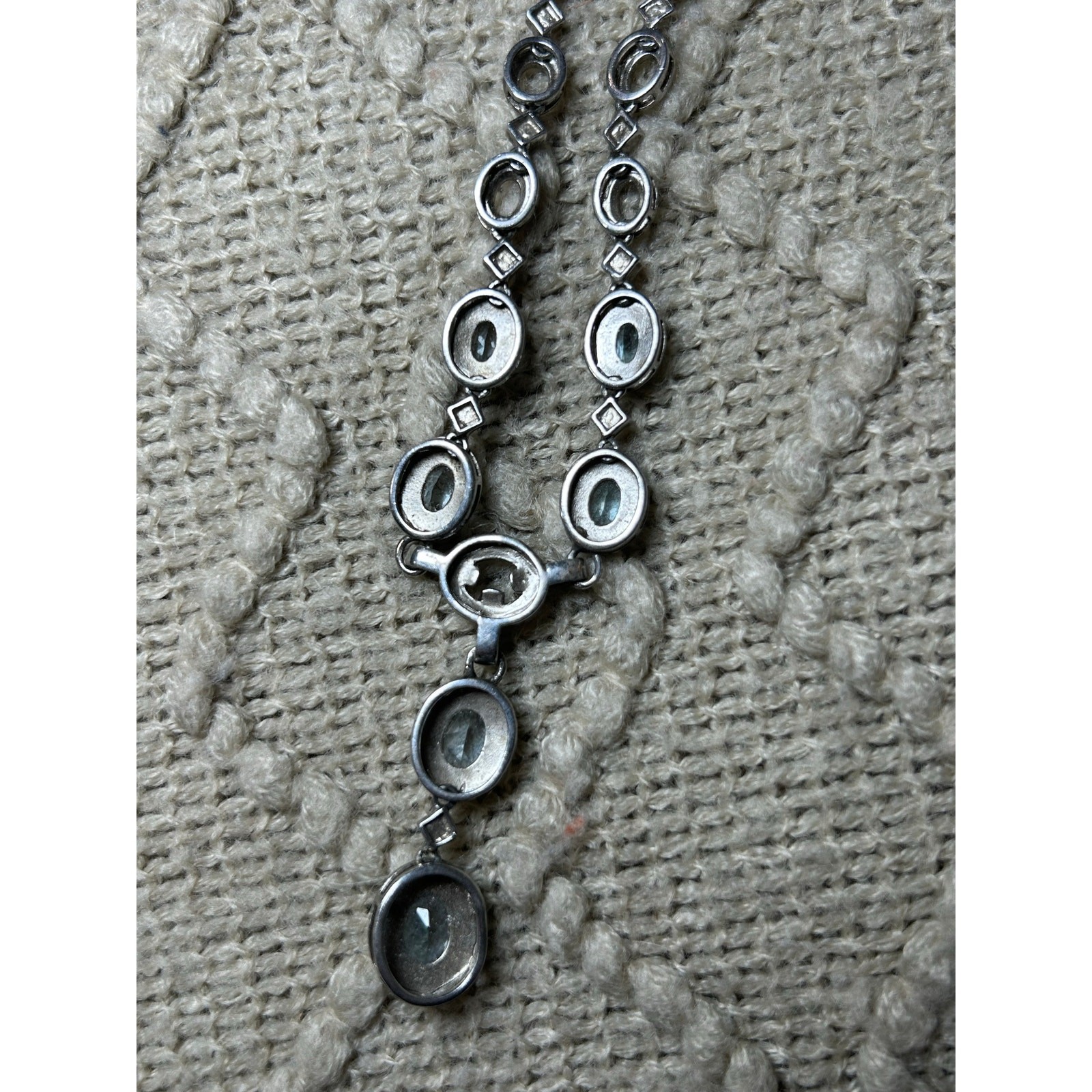 Ross & Simon’s 925 sterling silver made in China light blue stones Necklace