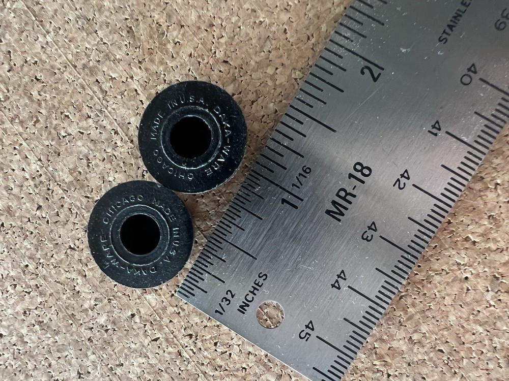 Vintage Black Daka-Ware Mini Control Knobs - Lot of 2