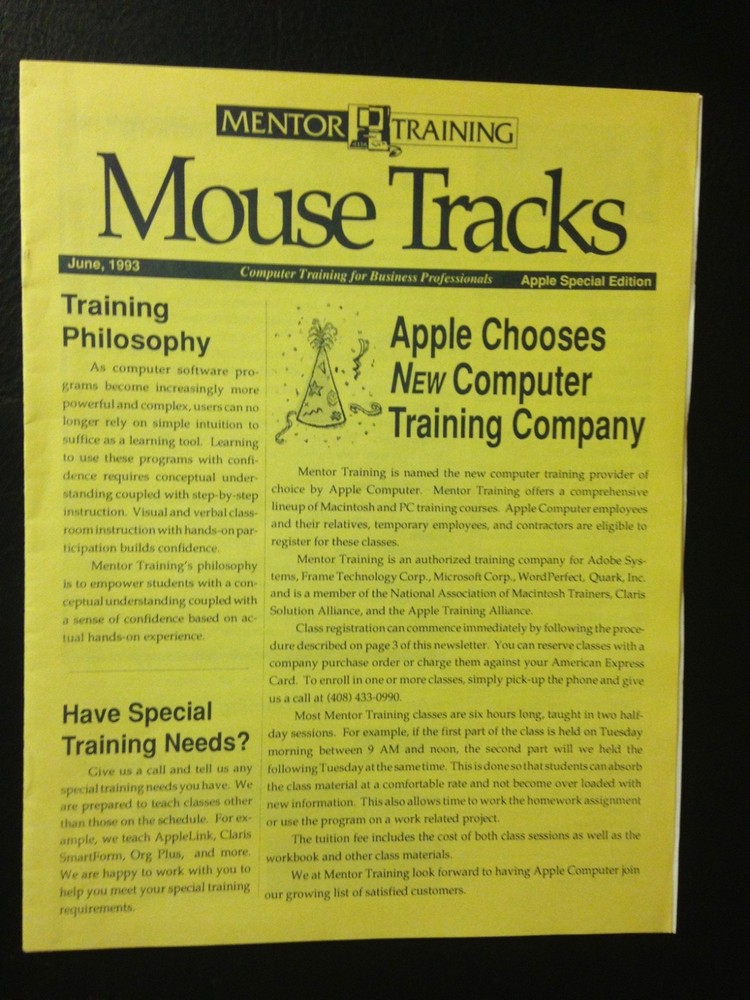 MouseTracks/ Macintosh Computer