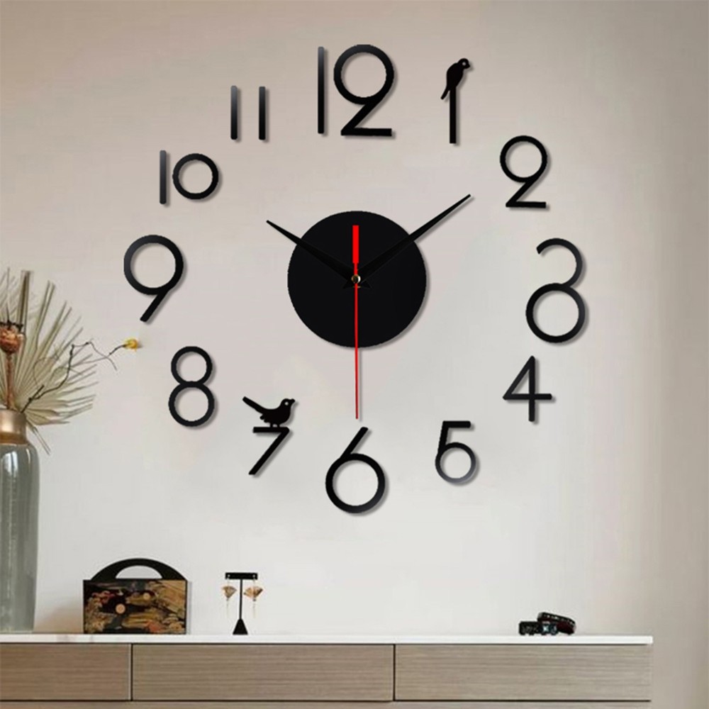 High Quality Wall Clock Stickers Functionality Silent Without Batteries