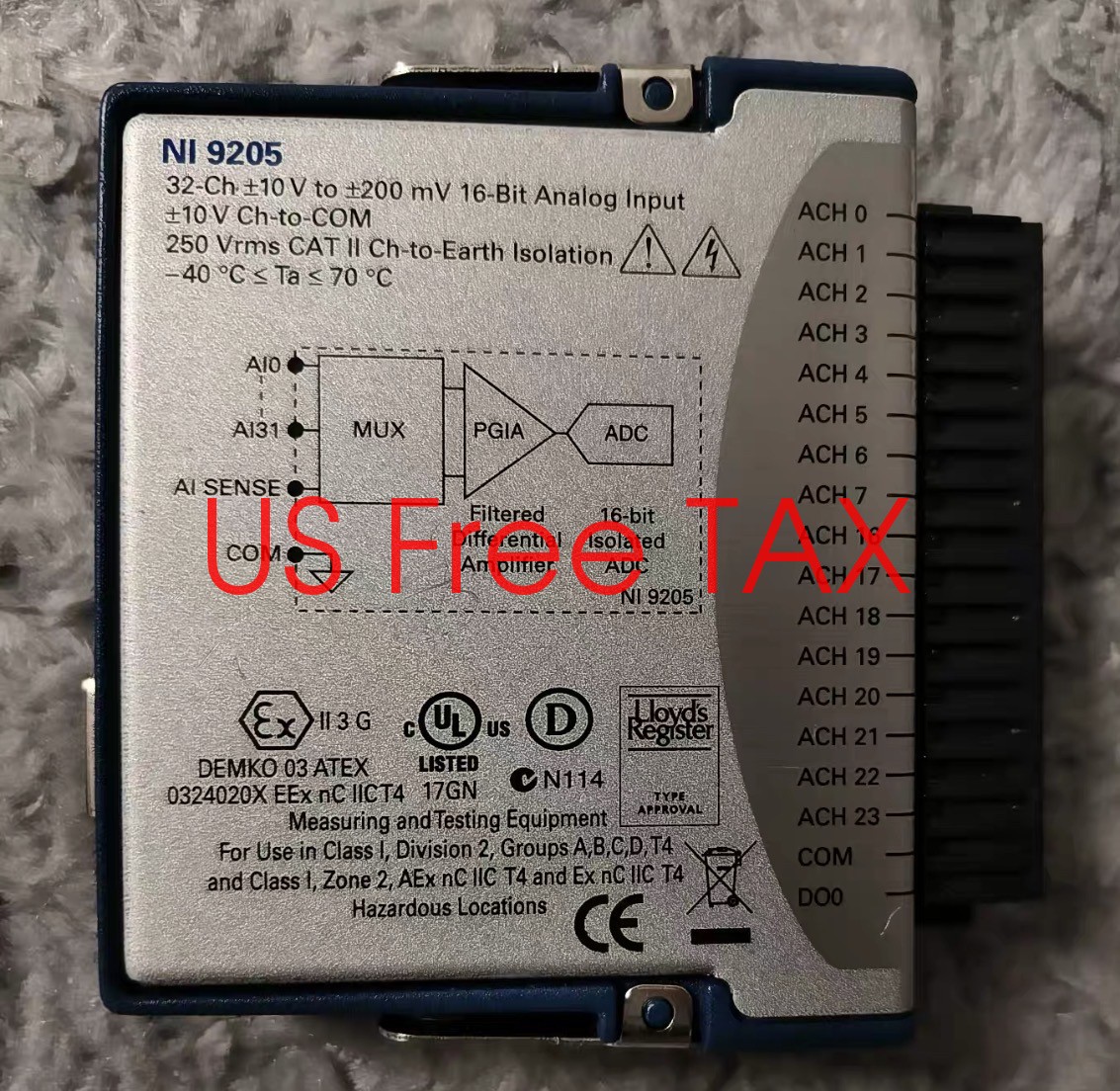 National Instruments NI 9205 cDAQ Analog Input Module, 32 Channels