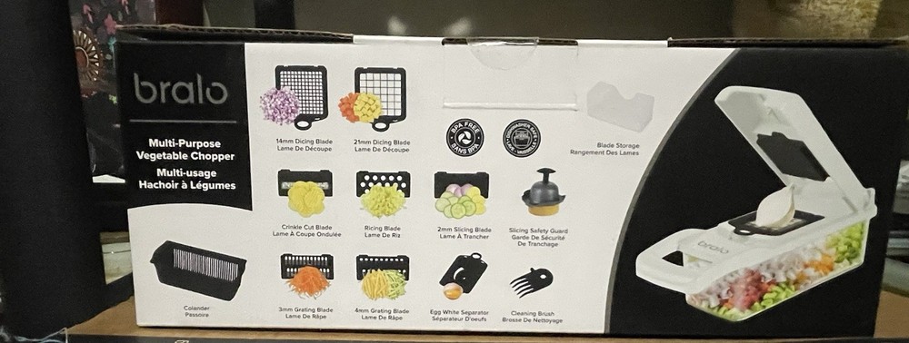 Bralo Multi-Purpose Vegetable Chopper 15 Pieces, 7 Blades